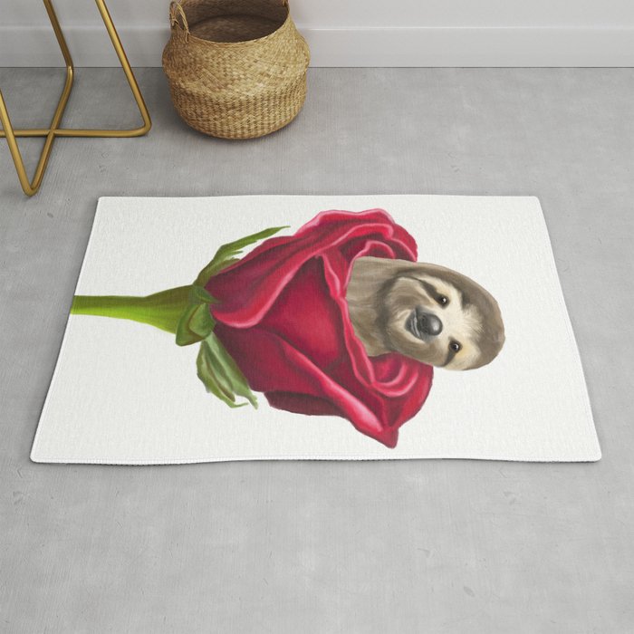 Sloth in a Rose Rug