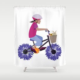 Summer Bike Ride Shower Curtain