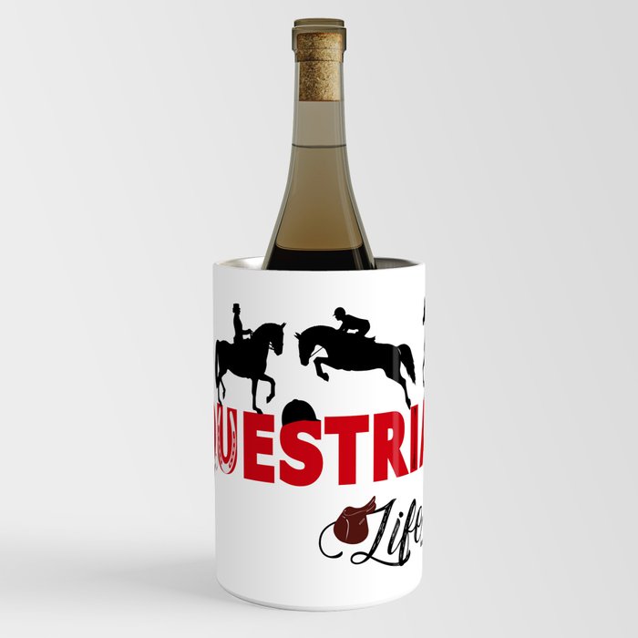 Equestrian Life in Black & Red Wine Chiller