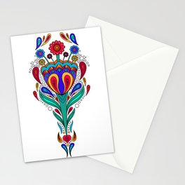 Scandinavian Style Folk Art Flower Pattern Stationery Card