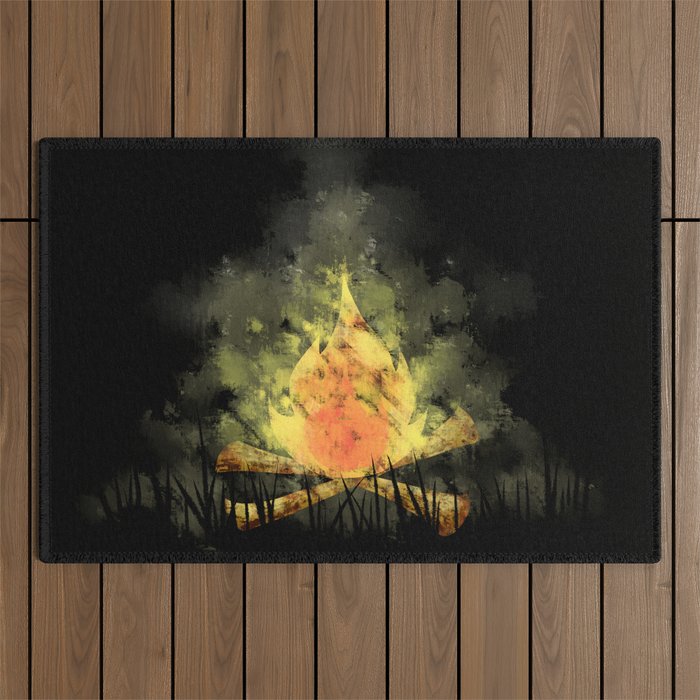The fire camp Outdoor Rug
