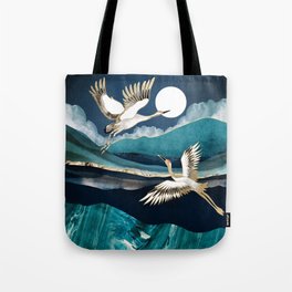 Midnight Cranes Tote Bag