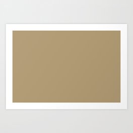 Mid-tone Golden Beige Solid Color Pairs PPG Toasted Sesame PPG1099-5 - All One Shade Hue Colour Art Print