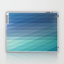Fig. 042 Blue Geometric Gradient Stripes Laptop & iPad Skin