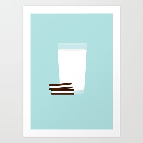 #25 Milk and Cookies Art Print