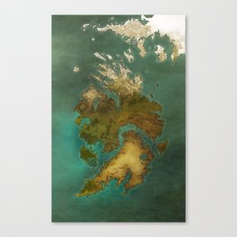 Fantasy World Map Canvas Print