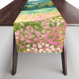 Spring Flower Vista Table Runner
