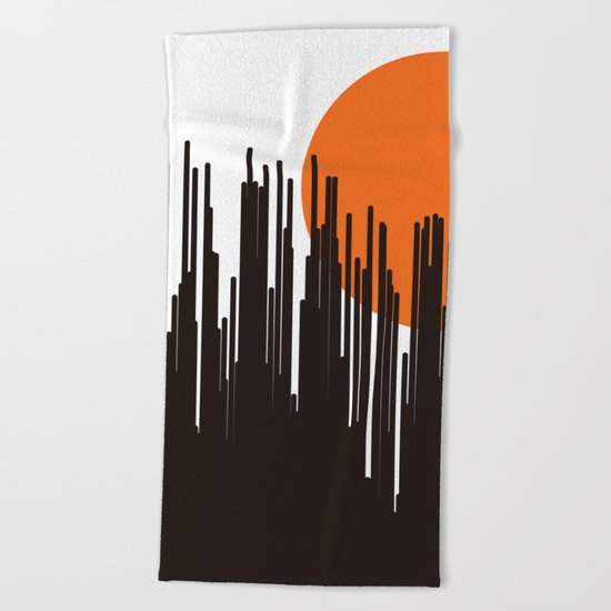 Sunset Skyline Beach Towel
