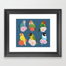 Lovebirds Galore Framed Art Print