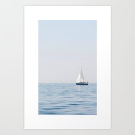 Sailing the calm Sea Art Print