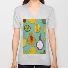 Fruit. Seamless vintage pattern V Neck T Shirt