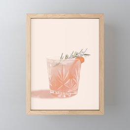 Gin Fizz Cocktail Framed Mini Art Print