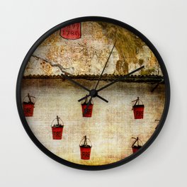 Gibraltar Fire Buckets Wall Clock