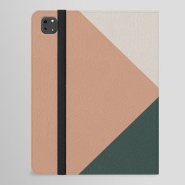 Green Pink White Abstract Geometric Art iPad Folio Case