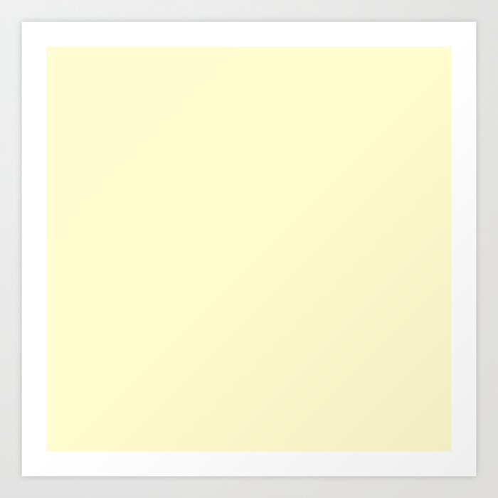 Temmelig Logisk St Cream Yellow Solid Pantone Color Art Print by Shades of Colors | Society6