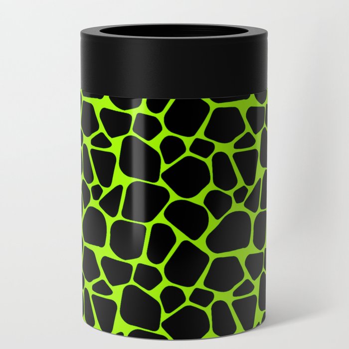 Neon Safari Lime Green & Black Can Cooler