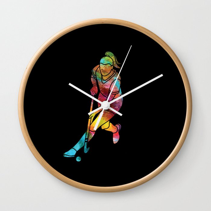 Hockey Player Wall Clock