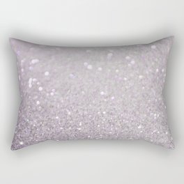 Silver Iridescent Glitter Rectangular Pillow