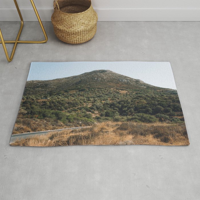 Greek Mountain | Nature & Travel Photography on the Island of Naxos, Greece Rug