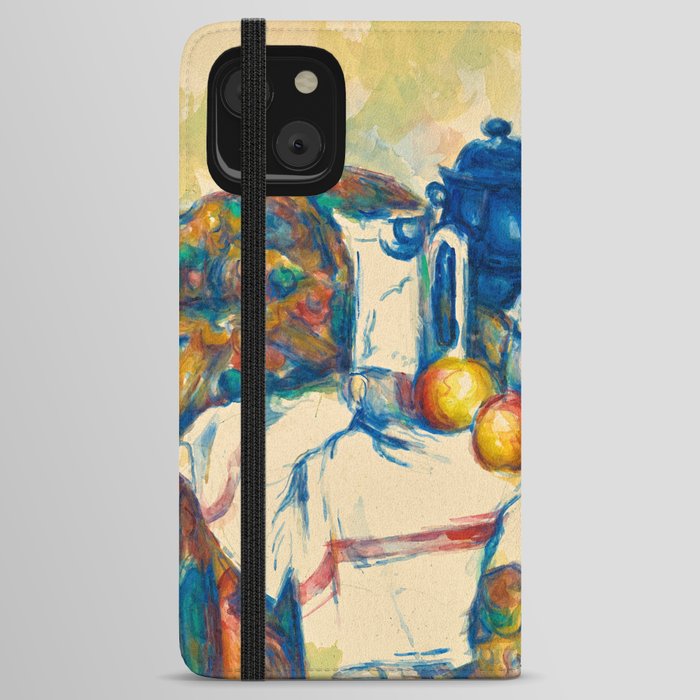 Still Life with Blue Pot, 1900-1906 by Paul Cezanne iPhone Wallet Case