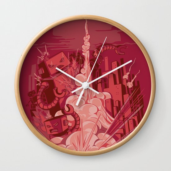 Smash! Zap!! Zoom!!! Wall Clock