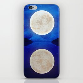 Blue Moon Reflection iPhone Skin