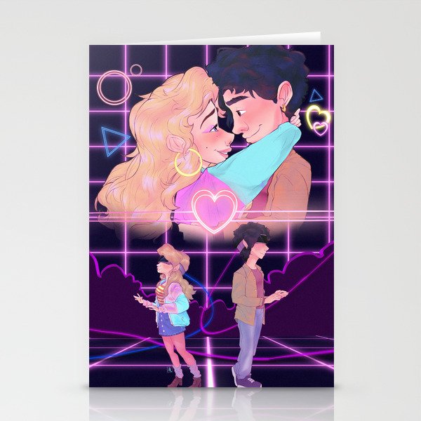 An 80s Love Story (We Met in VR) Stationery Cards