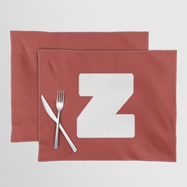 z (White & Maroon Letter) Placemat