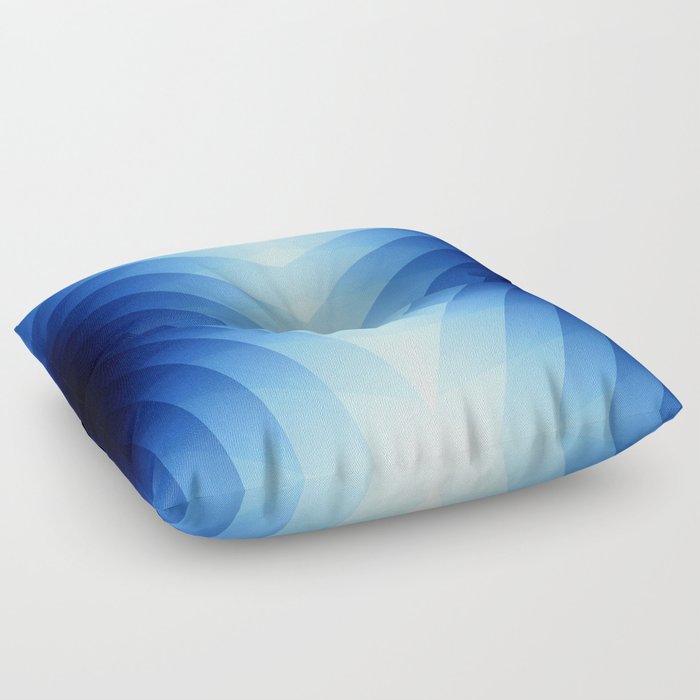 COOL BLUE SURFING WAVE. Floor Pillow