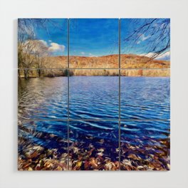 Autumn Mountains in the Sky Wood Wall Art