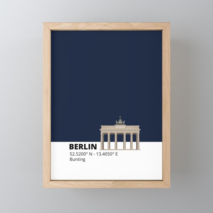 Berlin Bunting Framed Mini Art Print