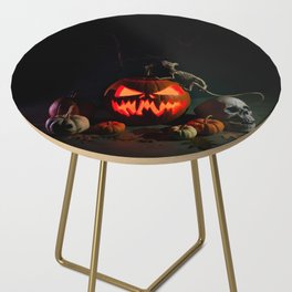 Pumpkin with Light for Halloween  Side Table