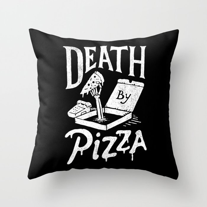 Death by Pizza Throw Pillow