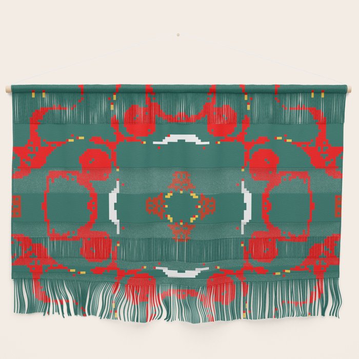 Ca Fantasy Green New Year 5 Wall Hanging By Cellulrautomataart