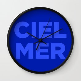 Ciel, Mer (Bleu) Wall Clock