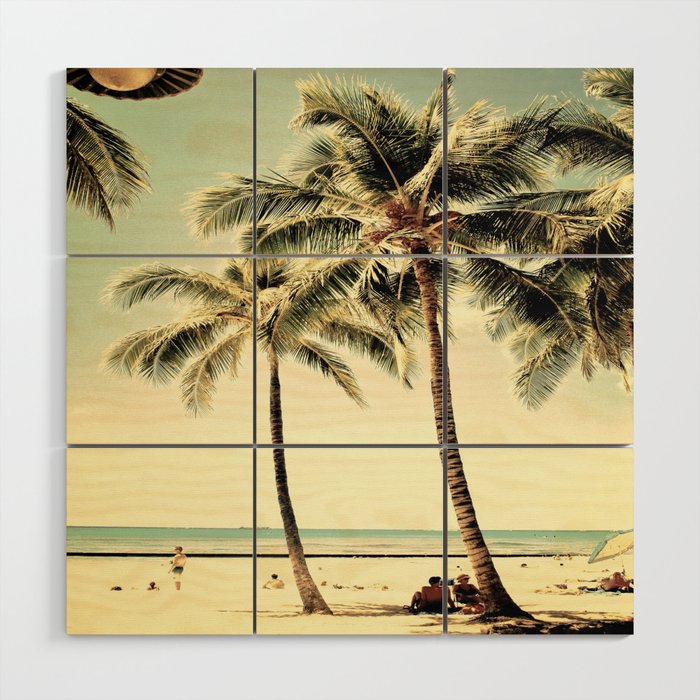 Society6 ケース Hawaii Sunset Palm Tree Sea Retro Vintage Palm Tree with Hawaii Summer Sea Beach Art