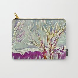 Winter Trees Purple Teal Gold Buffalo by CheyAnne Sexton Carry-All Pouch