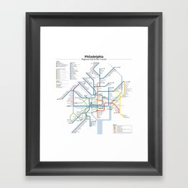 Philadelphia Transit Map Gerahmter Kunstdruck