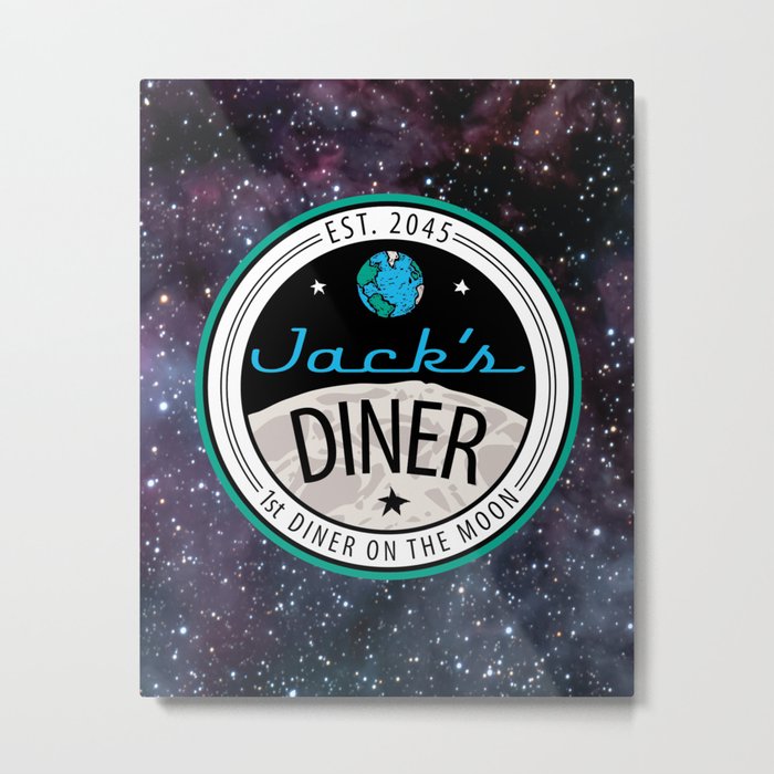 Jack's Diner on The Moon, Nebula Metal Print