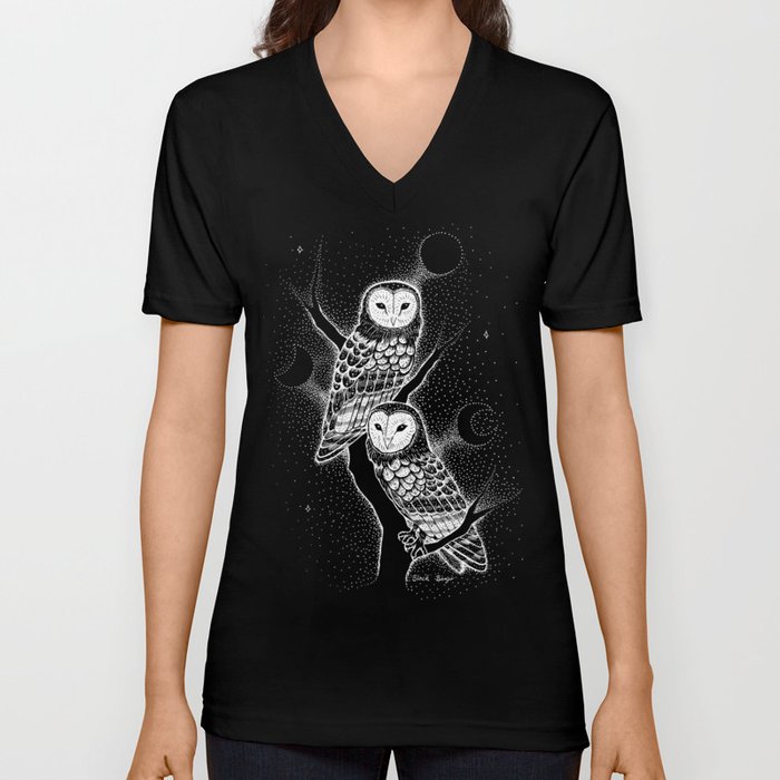 The Witch Owls V Neck T Shirt