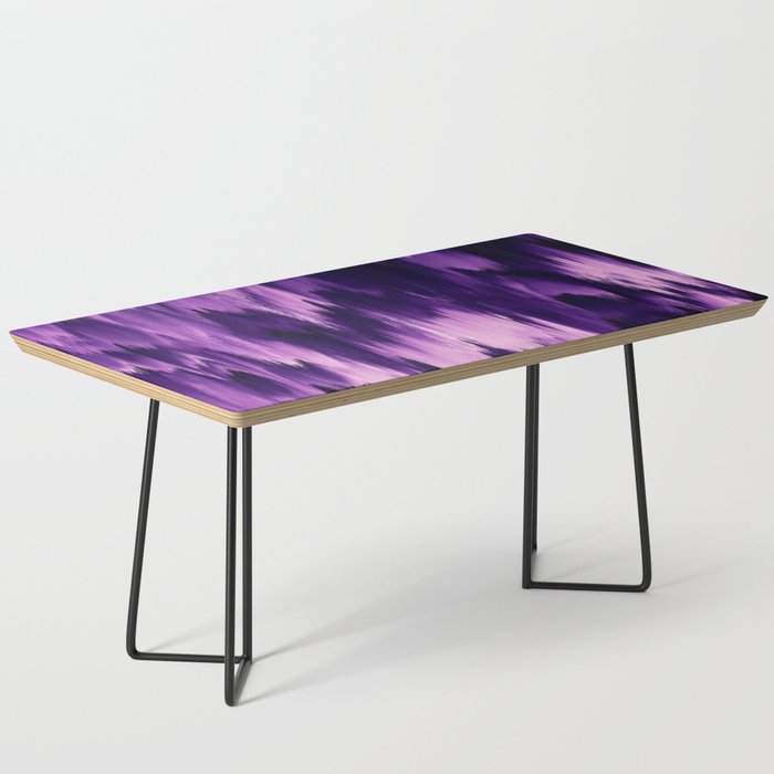 Modern Abstract Purple Lavender Coral Ombre Brushstrokes Ikat Coffee Table