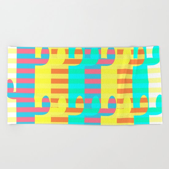 Cacti light Beach Towel