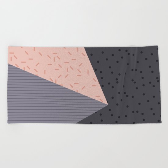 Geometry Blocks 8 Beach Towel