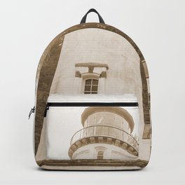 Oregon Coast Sepia Lighthouse Backpack