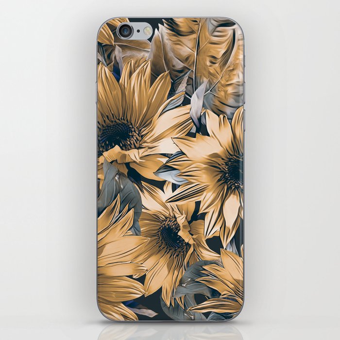 Sunflowers seamless pattern iPhone Skin