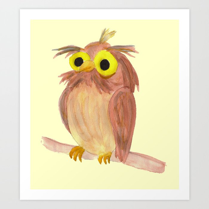 the nice owl Art Print