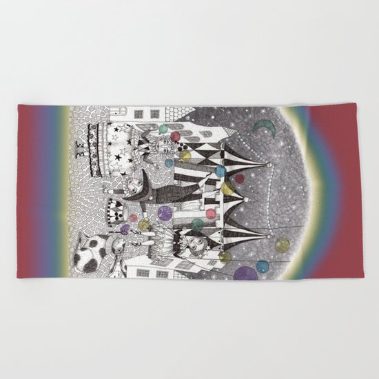 Night Carnival Beach Towel
