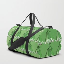 Yoga and meditation position in green Duffle Bag