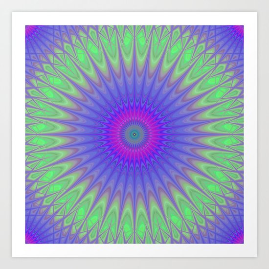 Cold mandala Art Print
