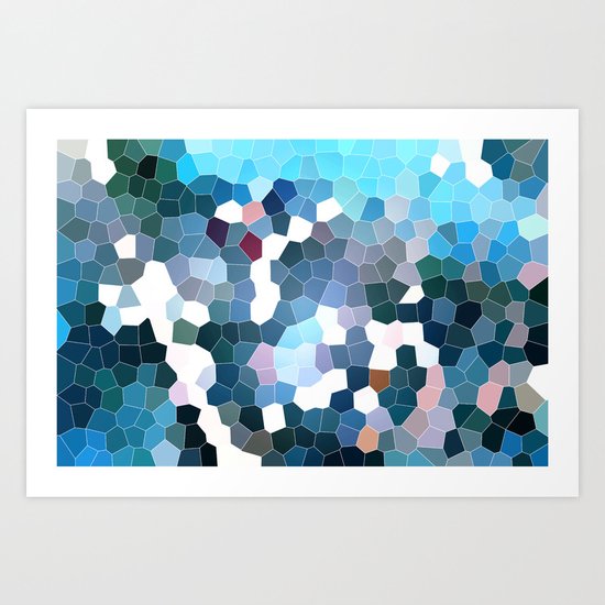 Pattern 7 - Flyin' Blues Art Print